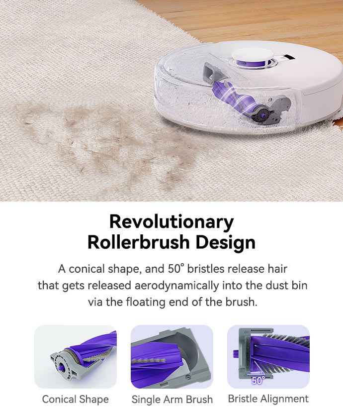 conical single arm bristle Roller Brush