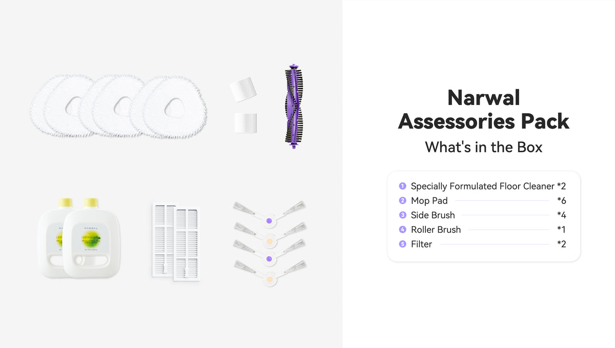 Narwal Accessories Pack for Narwal Freo Versatile Self Mop Clean Robot