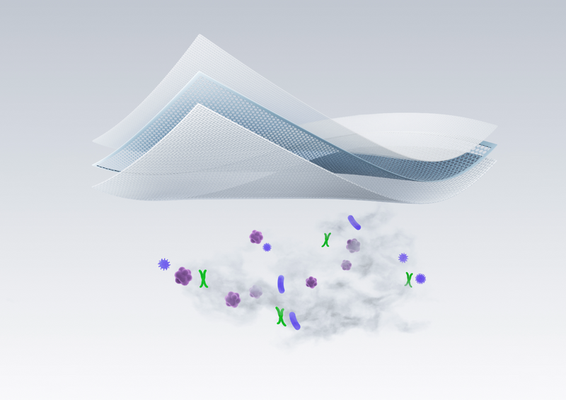 Antibacterial filter technology for Narwal Freo Z Ultra, effectively removing dust, bacteria, and particles for cleaner, healthier air.