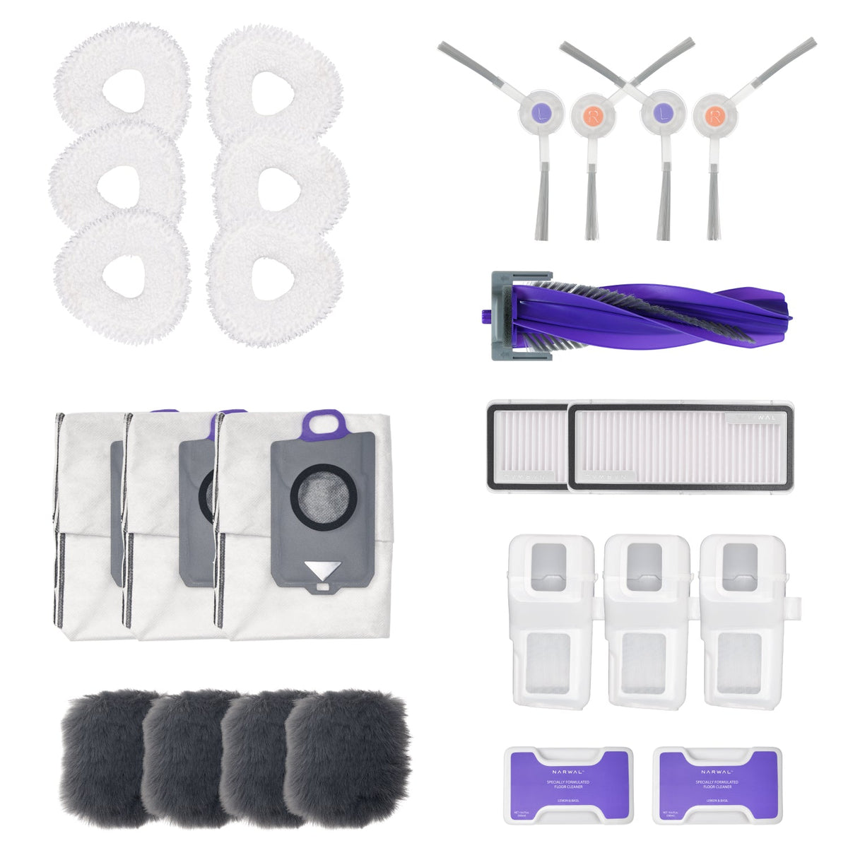 HUAYUWA Set di accessori per aspirapolvere (1 pennello + 4 spazzole laterali + 4 filtri + 6 stracci + 6 sacchetti per la polvere) compatibile con Dreame Bot L10s Ultra Robot Aspirapolvere Ricambi HUAYUWA Set di accessori per aspirapolvere (1 pennello + 4 spazzole laterali + 4 filtri + 6 stracci + 6 sacchetti per la polvere) compatibile con Dreame Bot L10s Ultra Robot Aspirapolvere Ricambi