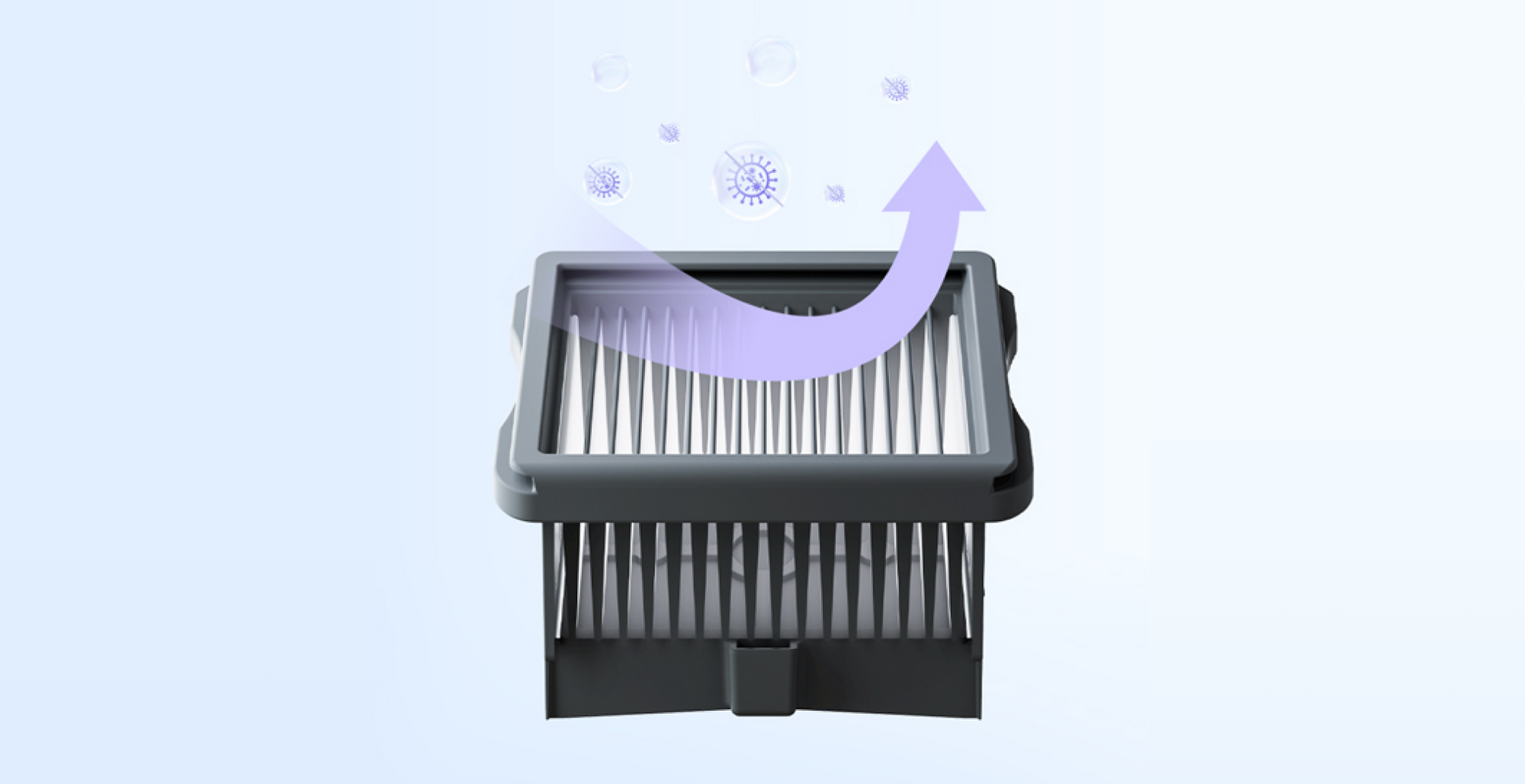 Antibacterial Filter for S10/S20 Pro with advanced filtration technology, effectively capturing and removing bacteria and particles from the air.